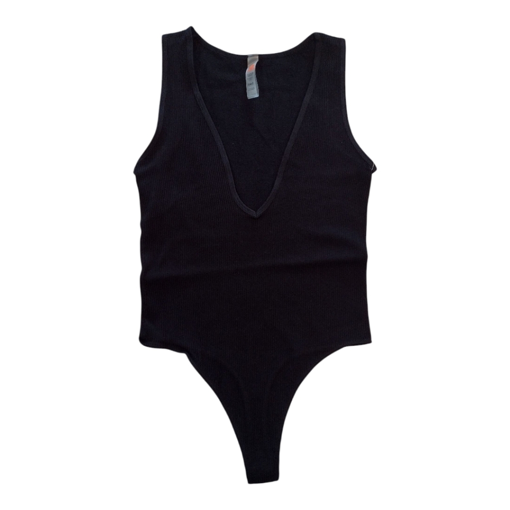 Mono B Ribbed V-Neck Tank Bodysuit S/M/L